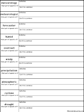 Search result: 'Write Weather-Related Definitions - Write Definitions Quiz'