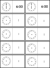Search result: 'Clock Dominoes, A Printable Game: Cards #5'
