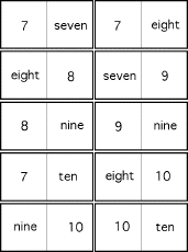 Printable Number Domino Games - EnchantedLearning.com