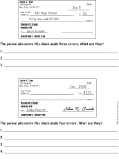 checks and checkbooks learn how to write checks and balance a checkbook enchantedlearning com