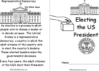Electing the US President Printable Book