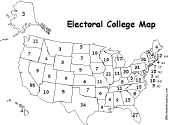 Electoral College Coloring Map