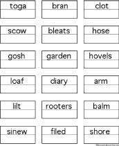 Search result: 'Farm Word Anagrams -- Activities and Worksheets'