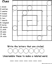 Clothes ESL Unscramble the Words Worksheets