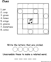 Search result: 'Spiral Music Anagram Puzzle Worksheet #1'