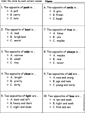 Opposites Enchantedlearning Com