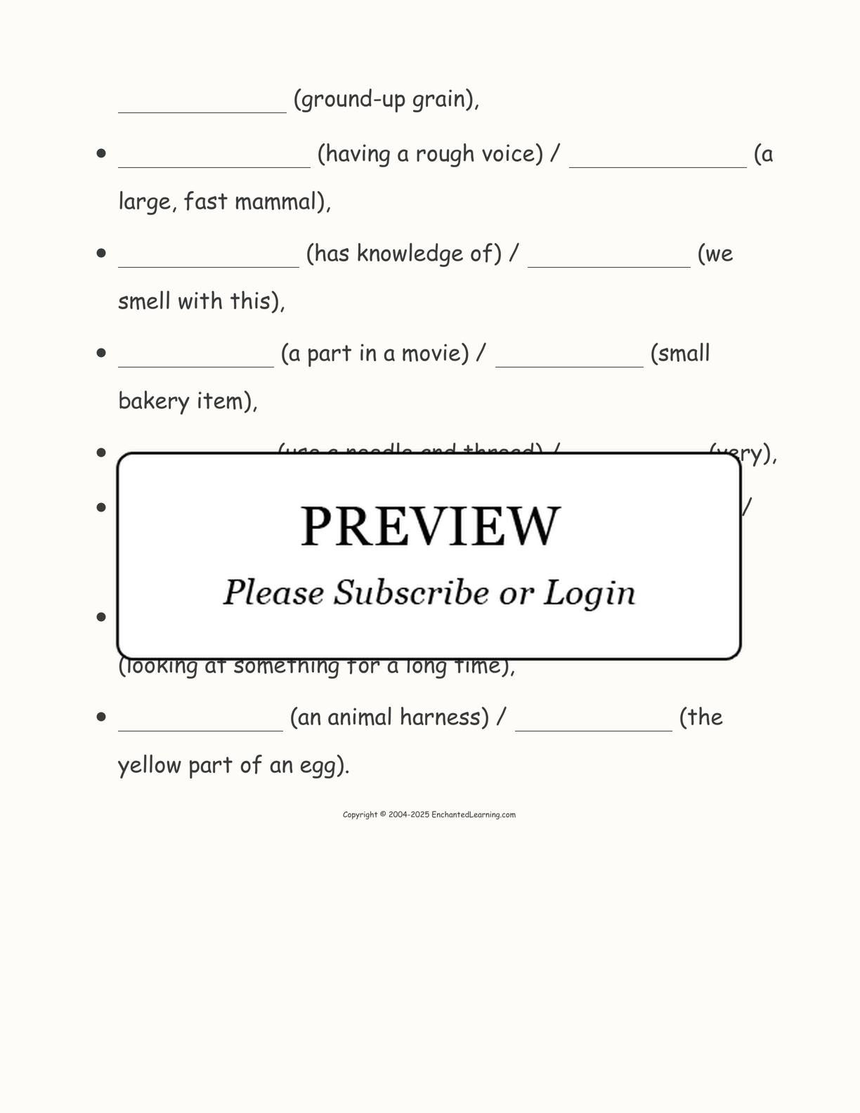 Homonyms Cloze Activity #2 interactive worksheet page 2