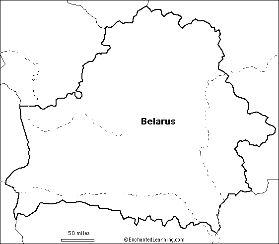 Outline Map Research Activity 1 Belarus