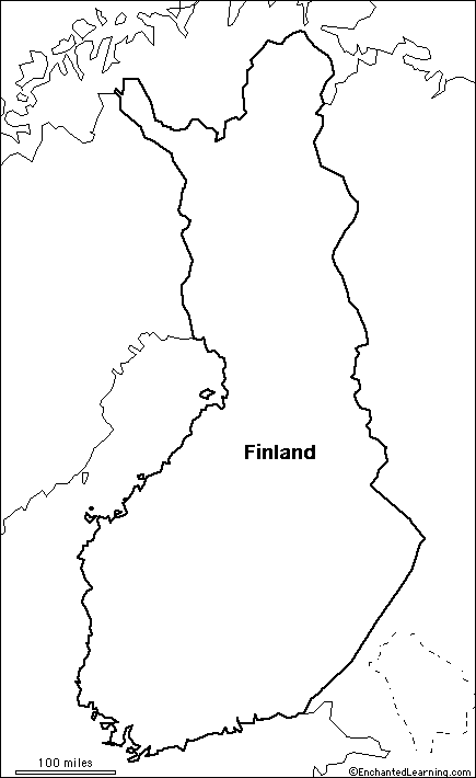 finland map outline