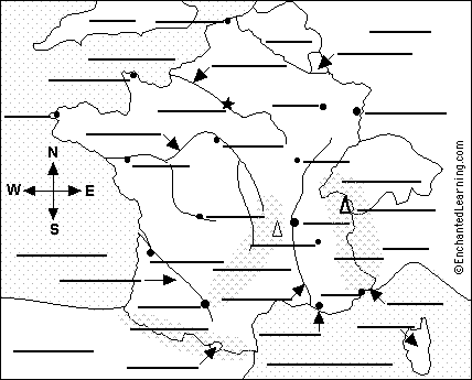 French map to label