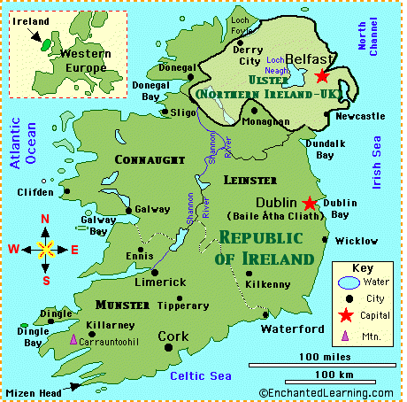 irish sea map