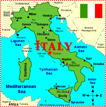 Italy Enchanted Learning   Italy Color.GIF