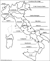 Italian map to label