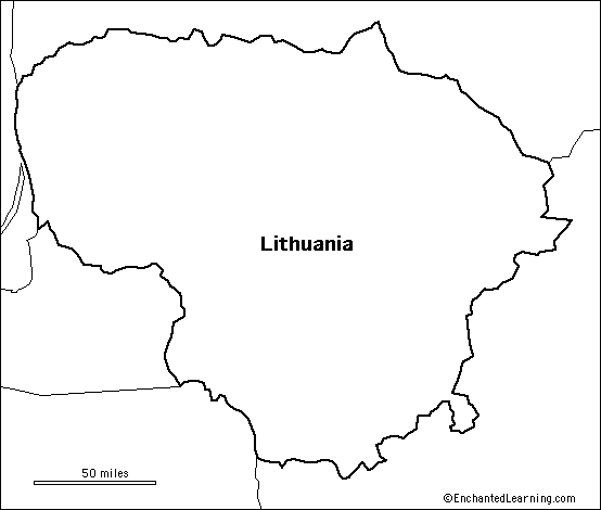 Search result: 'Outline Map Lithuania'