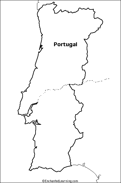 Outline Map Portugal EnchantedLearning Com   Map.GIF