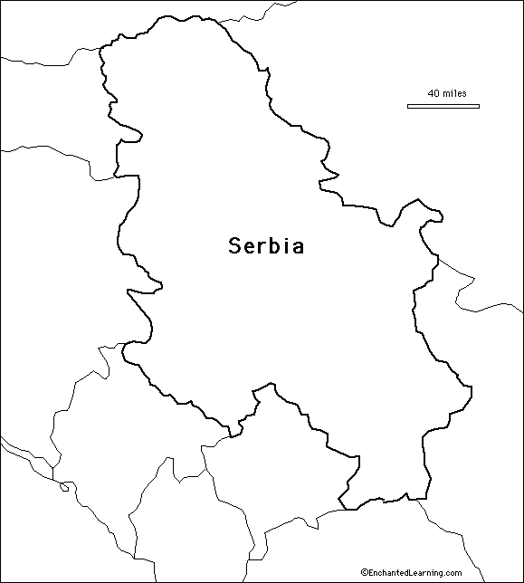 Search result: 'Outline Map Serbia'