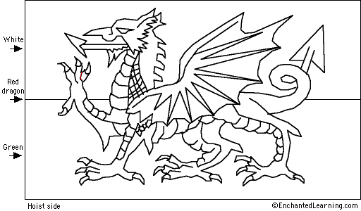 Flag of Wales QuizPrintout EnchantedLearningcom