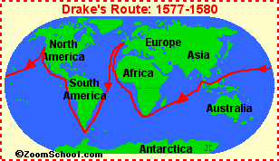 Drake's Route - 1577-1580
