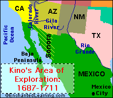 Eusebio Francisco Kino map