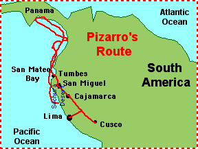 francisco pizarro map exploration