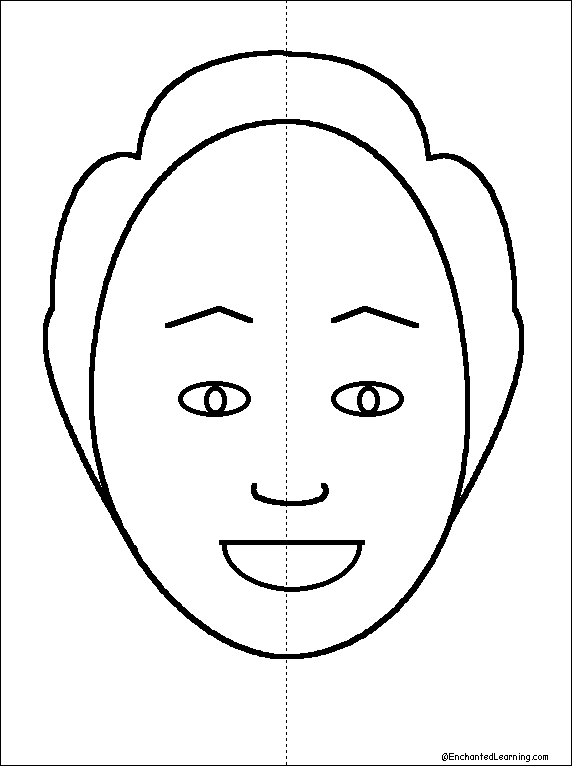 Search result: 'Symmetrical Happy Face Picture: Finish the Drawing Printout Answer'