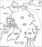 Arctic Outline Map - EnchantedLearning.com