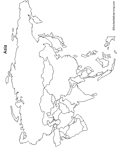 outline map Asia
