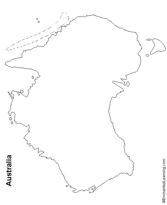 australian map blank