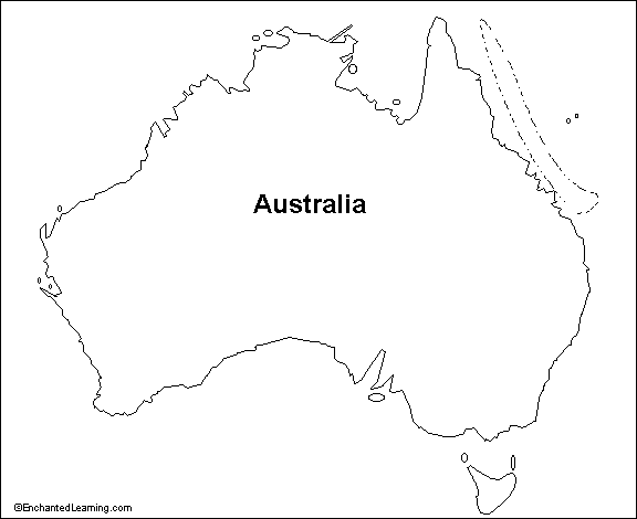 australian map blank