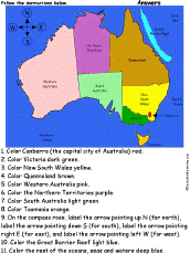 simple map of oceania