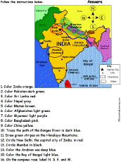 Ancient India Map Worksheet Printable Sheet Education Images And Photos Finder