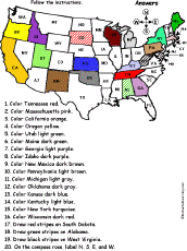 Us Maps Follow The Instructions Enchantedlearning Com