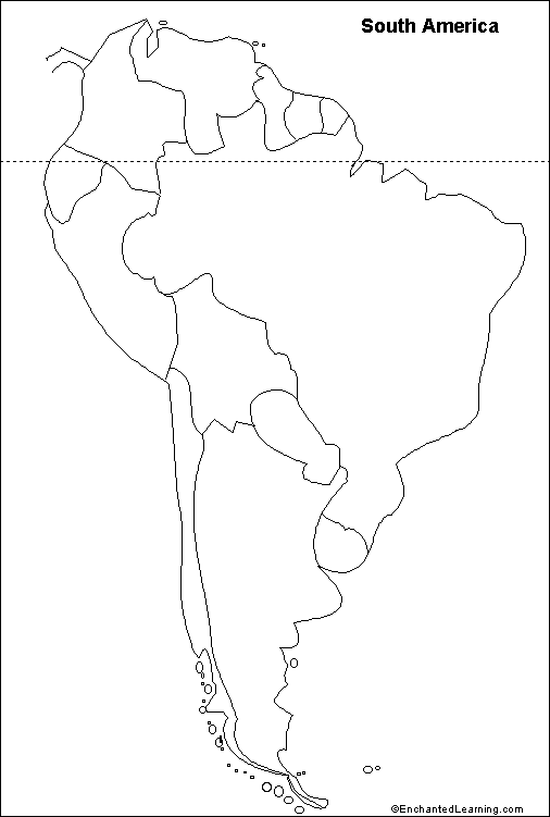 Outline Map South America