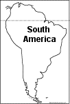 Map of South America (no country markings)