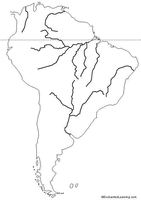Search result: 'Outline Map: Rivers of South America'