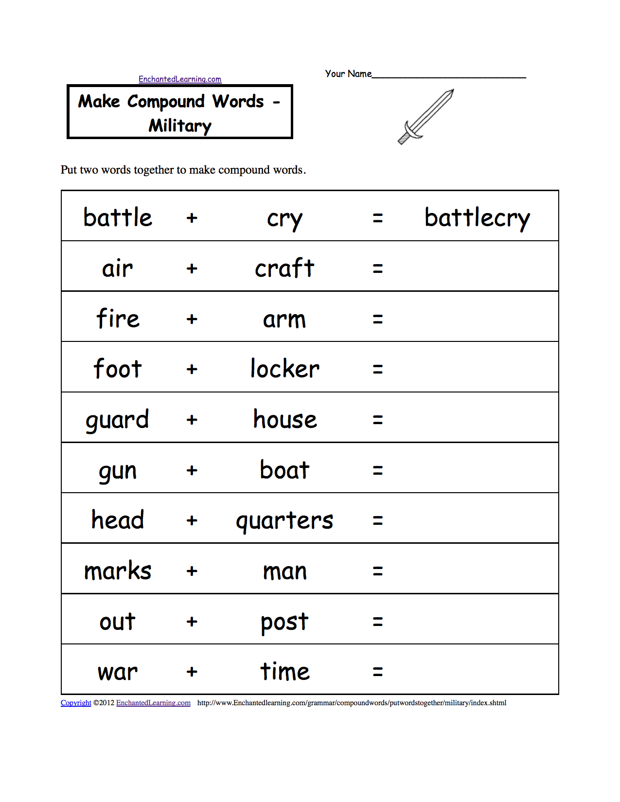 Match the words to make compound. Military Vocabulary English. Make Compound. Military Worksheets ESL. Math the following components to make Compound Words.