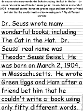 Seuss Theme Page at EnchantedLearning.com