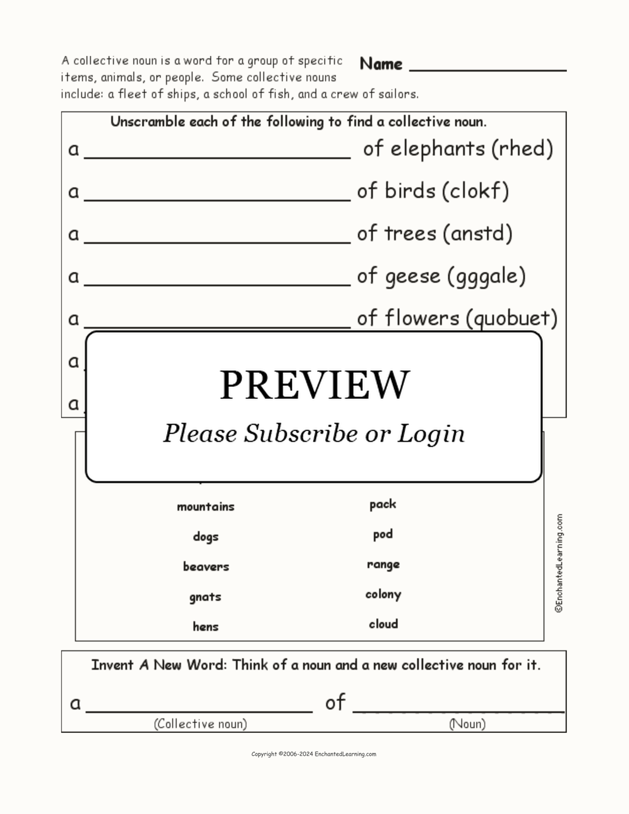 collective-nouns-worksheet-enchanted-learning