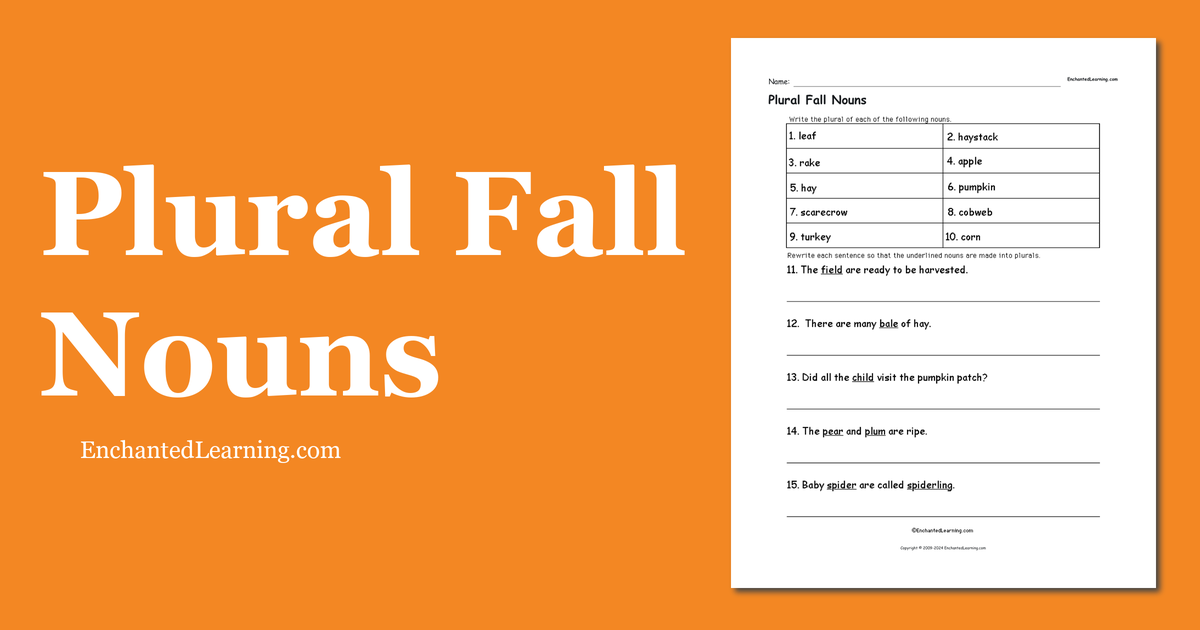 plural-fall-nouns-enchanted-learning