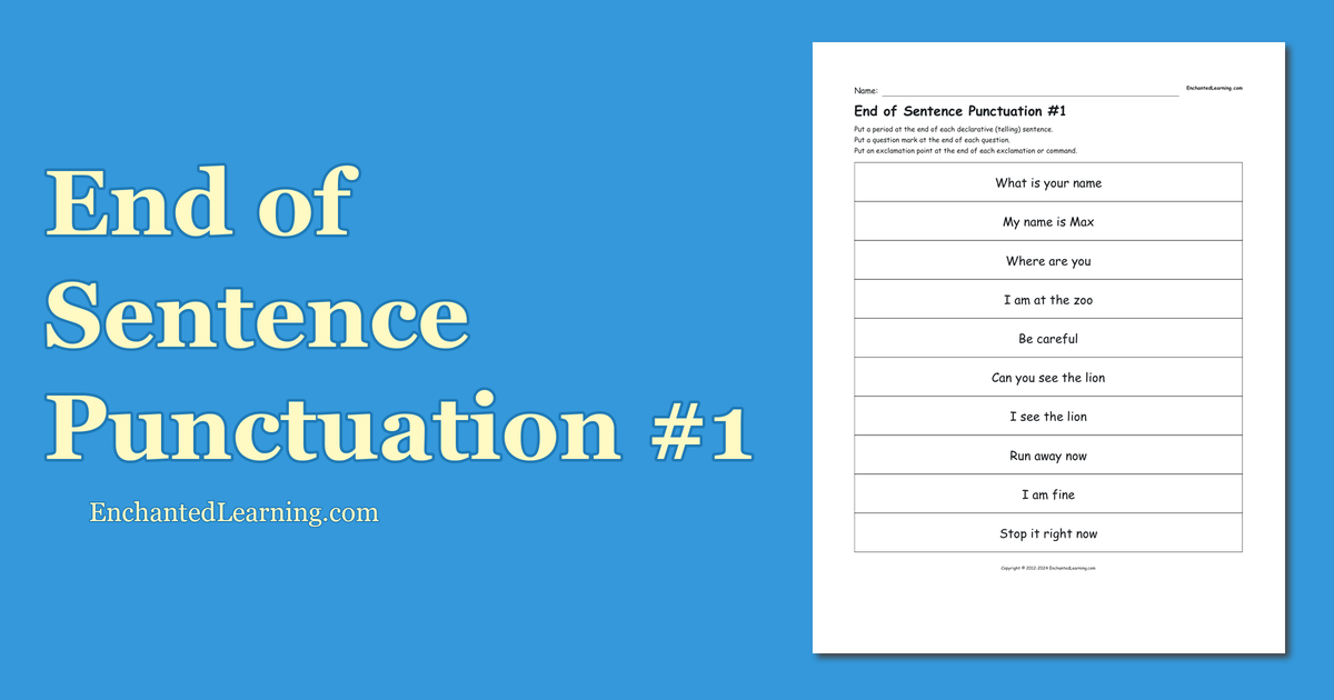 end-of-sentence-punctuation-worksheet-1-enchanted-learning