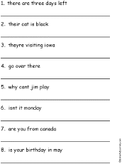 capitalize and punctuate the sentences printout 3 enchanted learning