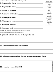 juneteenth grammar potpourri worksheet enchanted learning