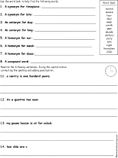 grammar worksheet