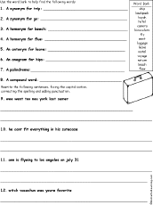 grammar worksheet