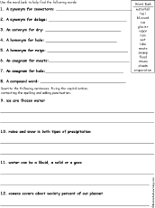 grammar worksheet