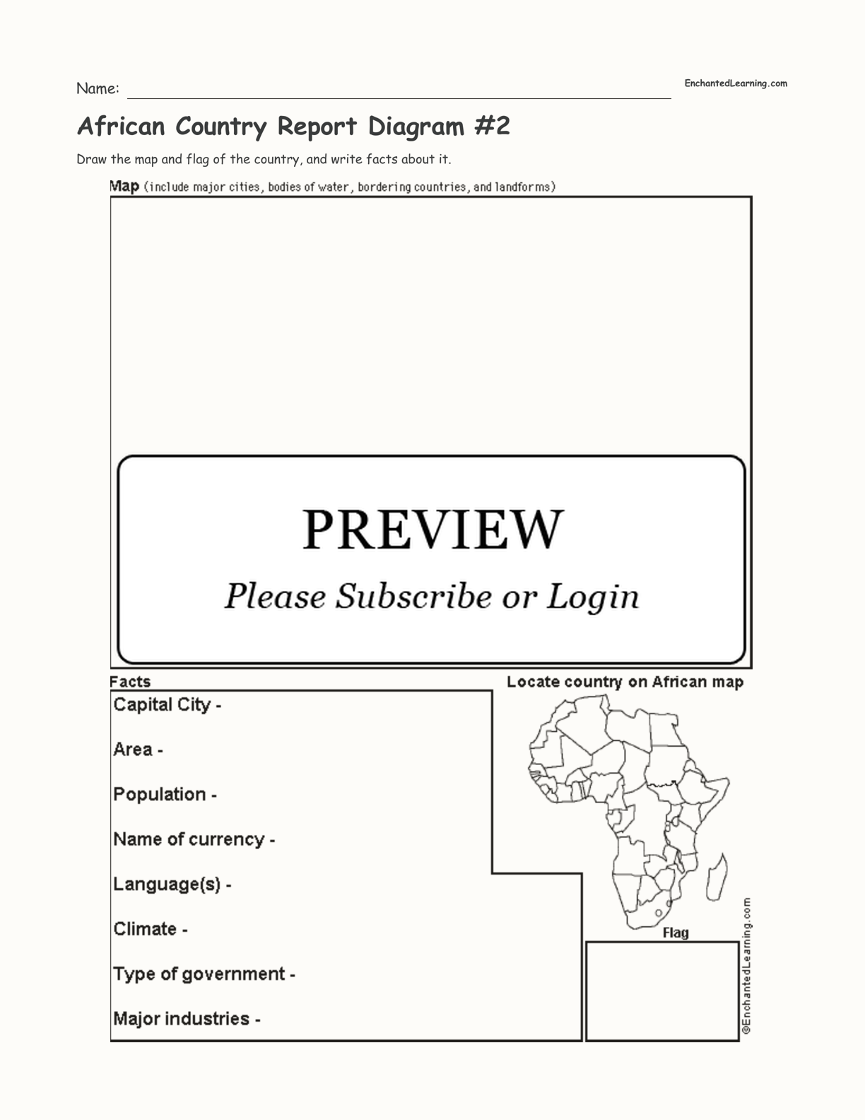 African Country Report Diagram #2 interactive worksheet page 1