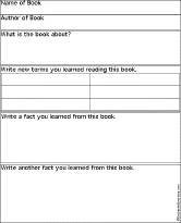 Search result: 'Non-Fiction Book Report Graphic Organizer Printouts'