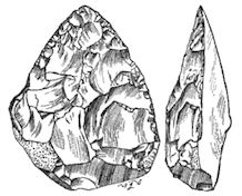 Acheulean stone tool from the early Paleolithic