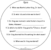 Martin Luther King Jr Shape Book Quiz Enchantedlearning Com