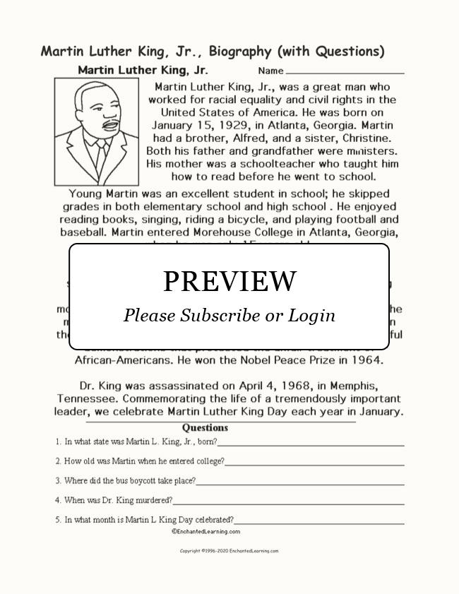 martin luther king essay questions